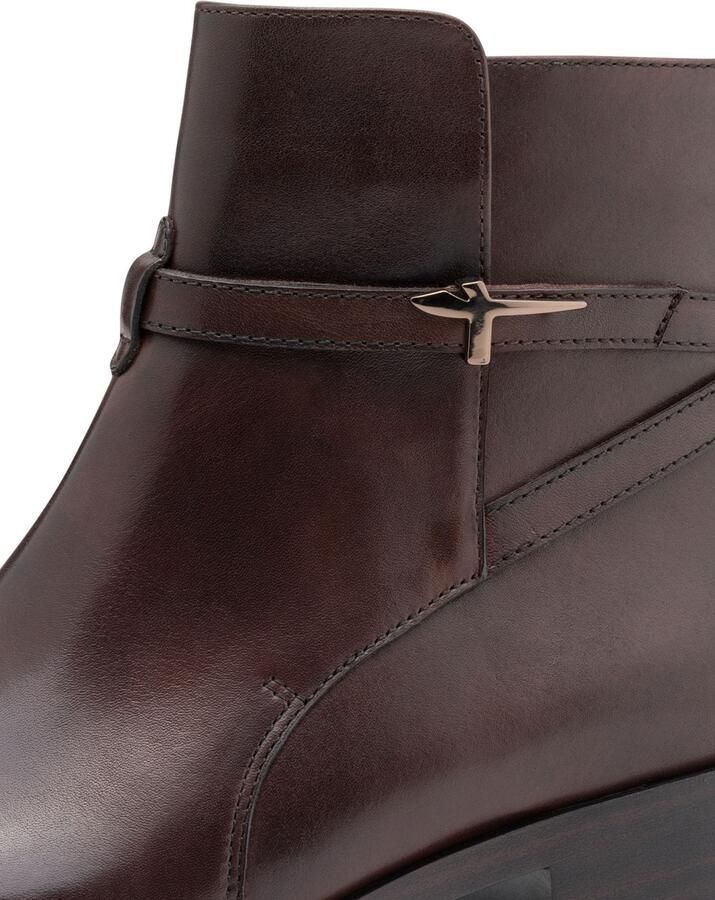 Tamaris Laarsjes blokhak business schoen ankleboots met t-logo decoratie - Foto 6