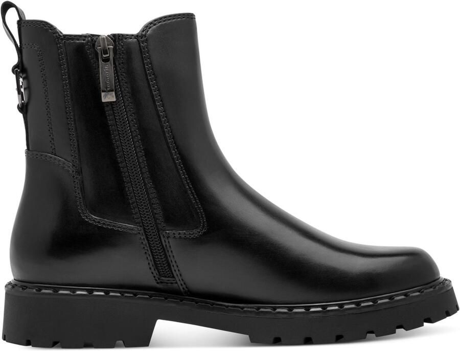Tamaris chelsea boots van runder nappa met ritssluiting