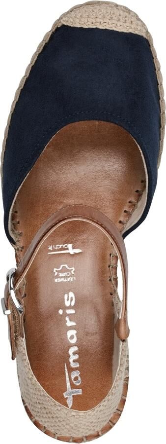 Tamaris Blauwe Suède Espadrille Sleehak Sandaal Multicolor Dames - Foto 3