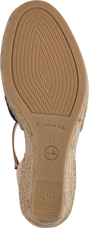 Tamaris Blauwe Suède Espadrille Sleehak Sandaal Multicolor Dames - Foto 4