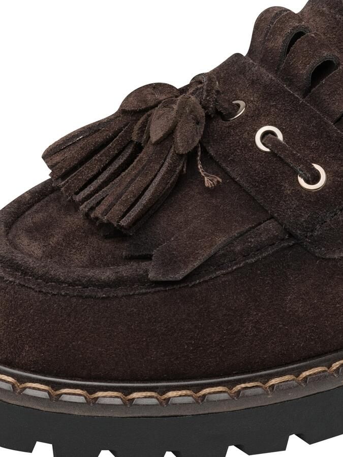 Tamaris leren slippers 1-24716-47-304 loafers met warme voering bruin - Foto 4