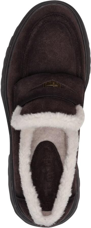 Tamaris dames leren slippers 1-24720-47-304 dames loafers met warme voering bruin - Foto 5