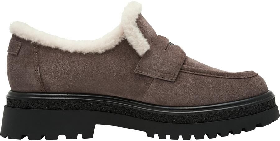 Tamaris dames leren slippers 1-24720-47-304 dames loafers met warme voering bruin - Foto 4