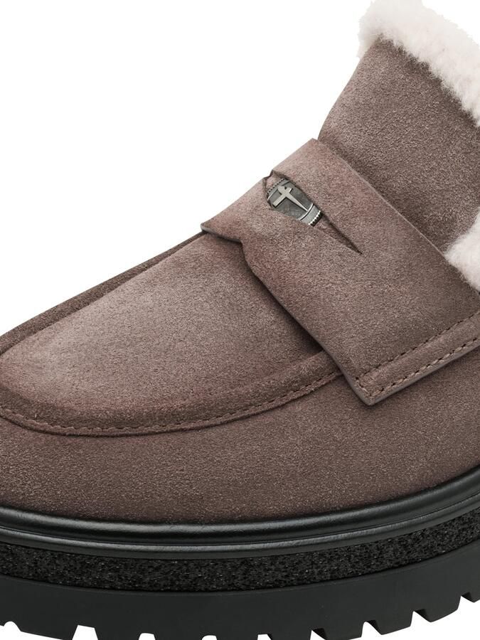 Tamaris dames leren slippers 1-24720-47-304 dames loafers met warme voering bruin - Foto 3