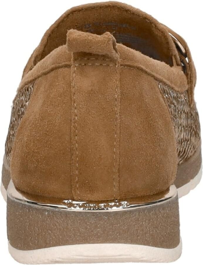 Tamaris Bruin leren mocassins met kettingdetail - Foto 5