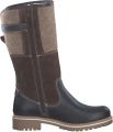 Tamaris dameslaarzen 1-26432-41 303 leer textiel gevoerd bruin - Donkerbruin