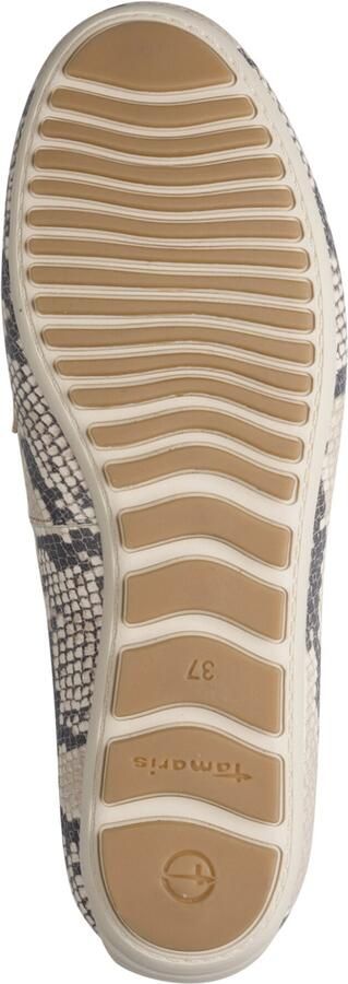 Tamaris dames slip-on schoen 1-24630-44 483 Moccassin damesschoenen leer beige snake - Foto 3