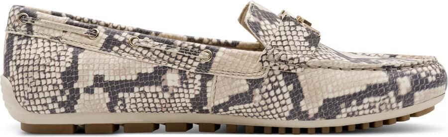 Tamaris dames slip-on schoen 1-24630-44 483 Moccassin damesschoenen leer beige snake - Foto 6
