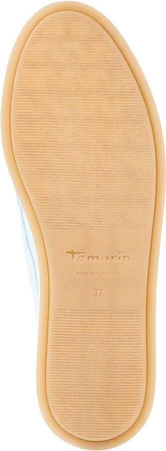 Tamaris dames leren mocassin 1-23615-46-880 instapschoen dames lichtblauw - Foto 4