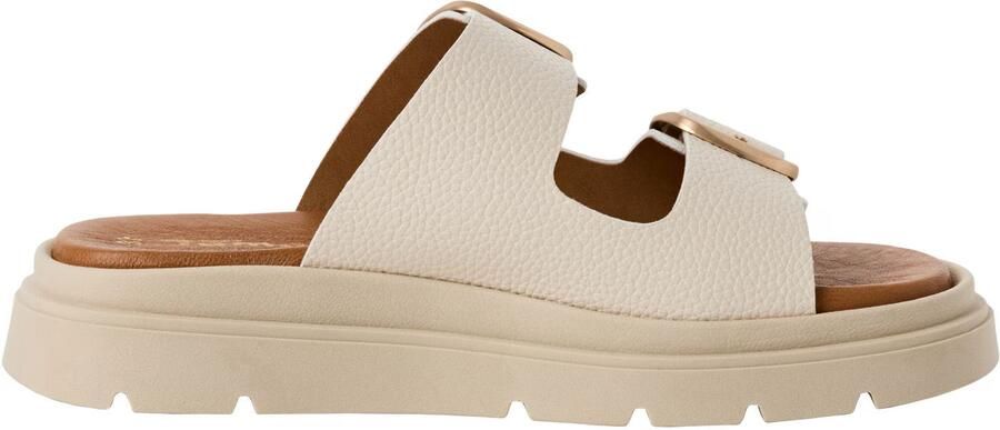 Tamaris dames leren muiltjes 1-27239-42-413 damesschoenen sleehak ivory - Foto 6