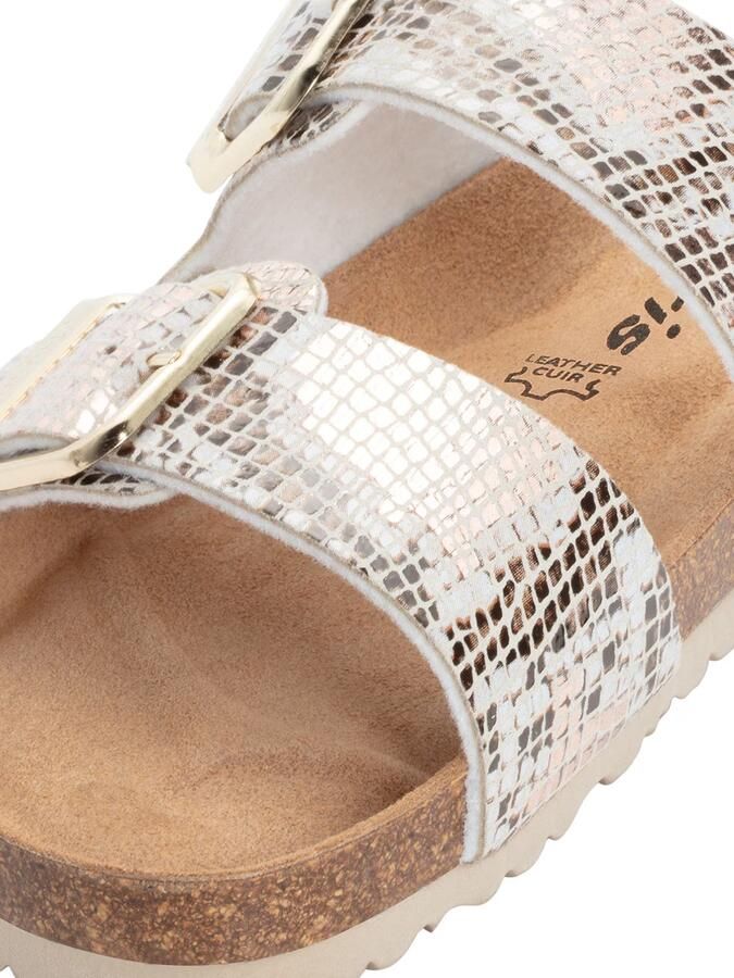 Tamaris damesmuiltjes 1-27523-46 492 Damesschoenen Leer Beige Snake - Foto 4