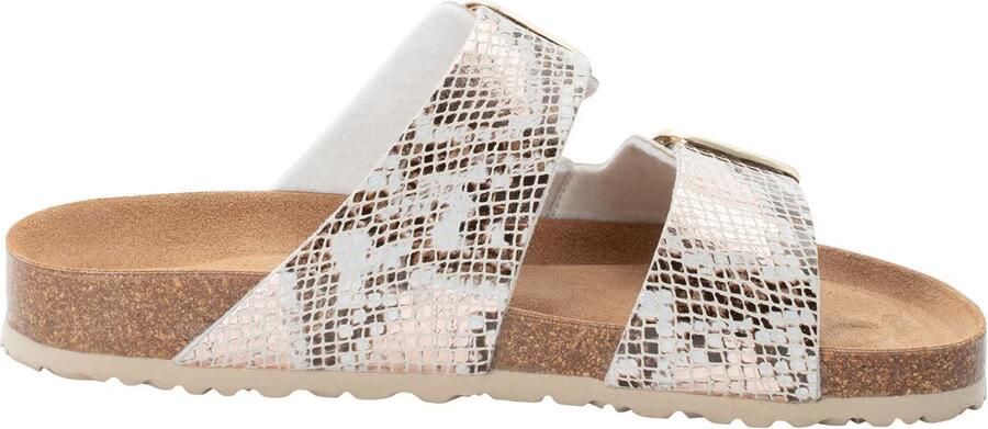 Tamaris damesmuiltjes 1-27523-46 492 Damesschoenen Leer Beige Snake - Foto 5