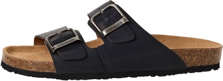 Tamaris heren leren slippers 1-17400-44-010 met voetbed zomerschoenen zwart - Foto 7
