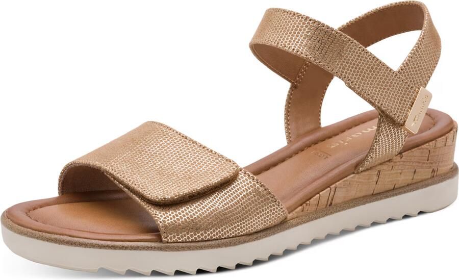 Tamaris dames sandalen met sleehak goud - Foto 2