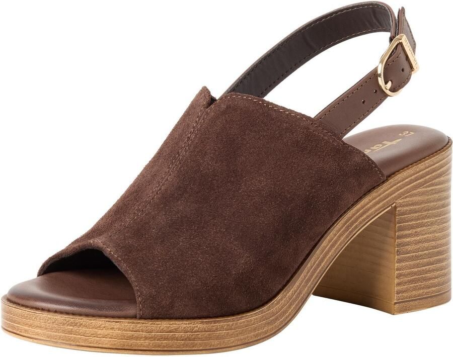 Tamaris Sandalen met riem 'Sandalen Hak' donkerbruin - Foto 9