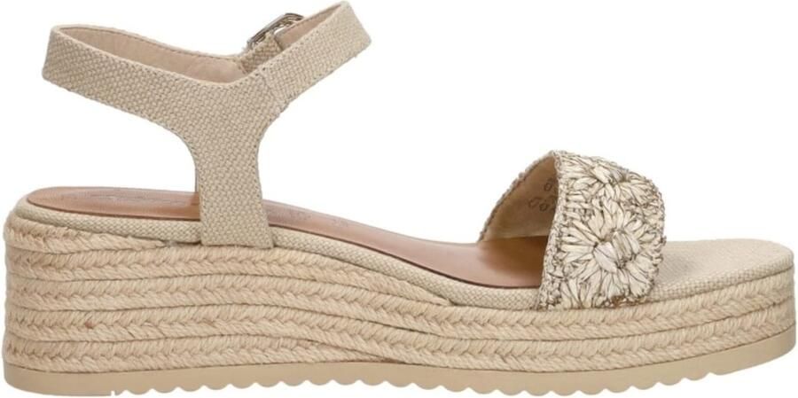 Tamaris Raffia Sandalen beige Textiel Dames