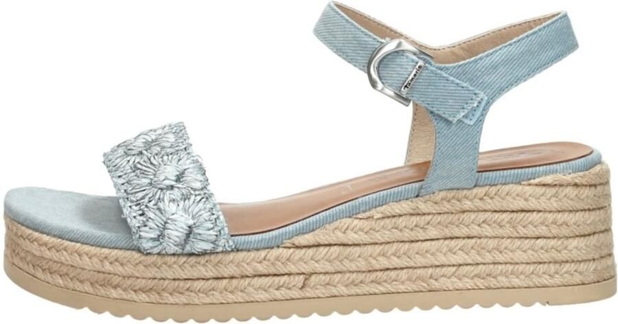 Tamaris Sandalen Touwzool Sandalen Touwzool Licht blauw