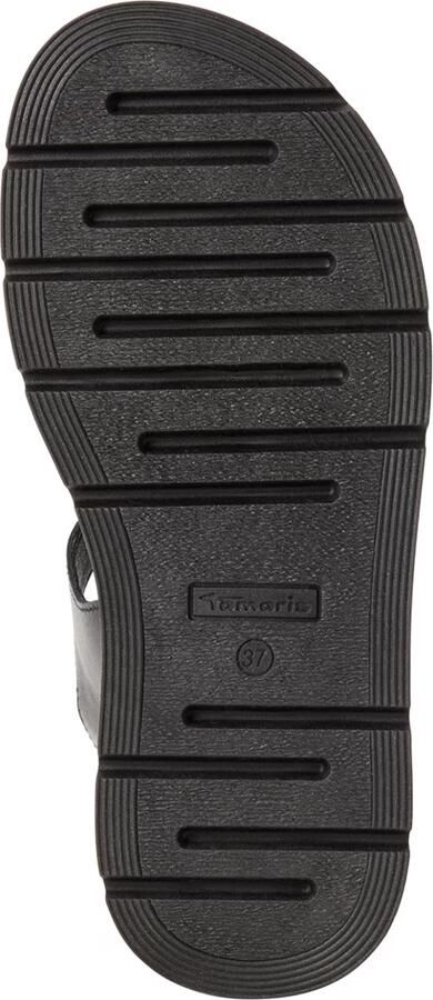 Tamaris dames leren sandalen 1-28214-46-003 damesschoenen sleehak zwart - Foto 5
