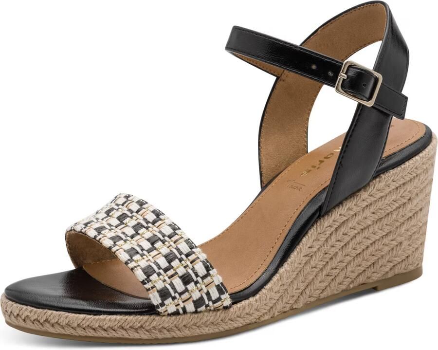 Tamaris Sandalen met riem beige zwart wit - Foto 2