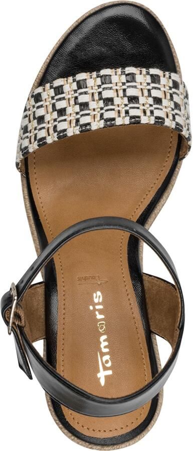 Tamaris Sandalen met riem beige zwart wit - Foto 5