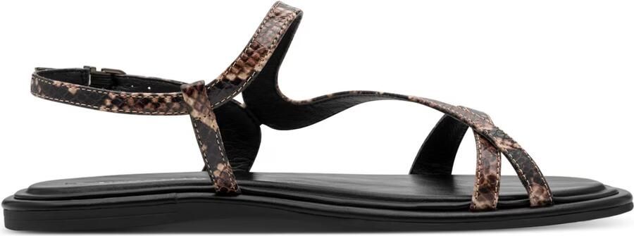 Tamaris Sandalen met riem bruin cappuccino zwart - Foto 3