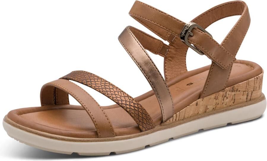 Tamaris Sandalen met riem karamel ombergrijs - Foto 3