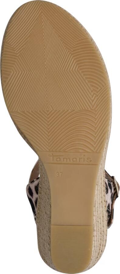 Tamaris Sandalen met riem lichtbeige donkerbeige zwart - Foto 3