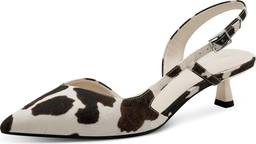 Tamaris Slingpumps chocoladebruin natuurwit - Foto 3