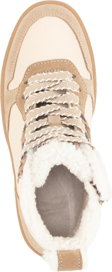 Tamaris dames leren hoge sneakers 1-25244-47-344 met warme voering beige - Foto 4