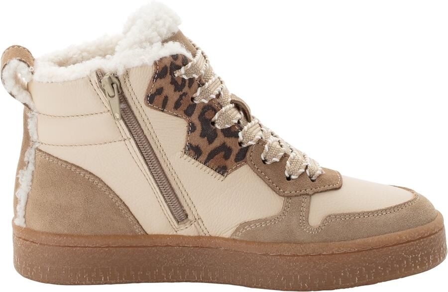 Tamaris dames leren hoge sneakers 1-25244-47-344 met warme voering beige - Foto 6