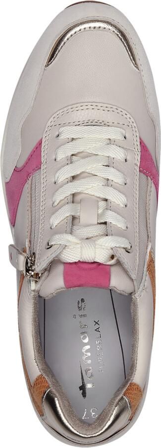 Tamaris Sneakers laag '1-23739-44 ' antraciet zilvergrijs oranje pink - Foto 6