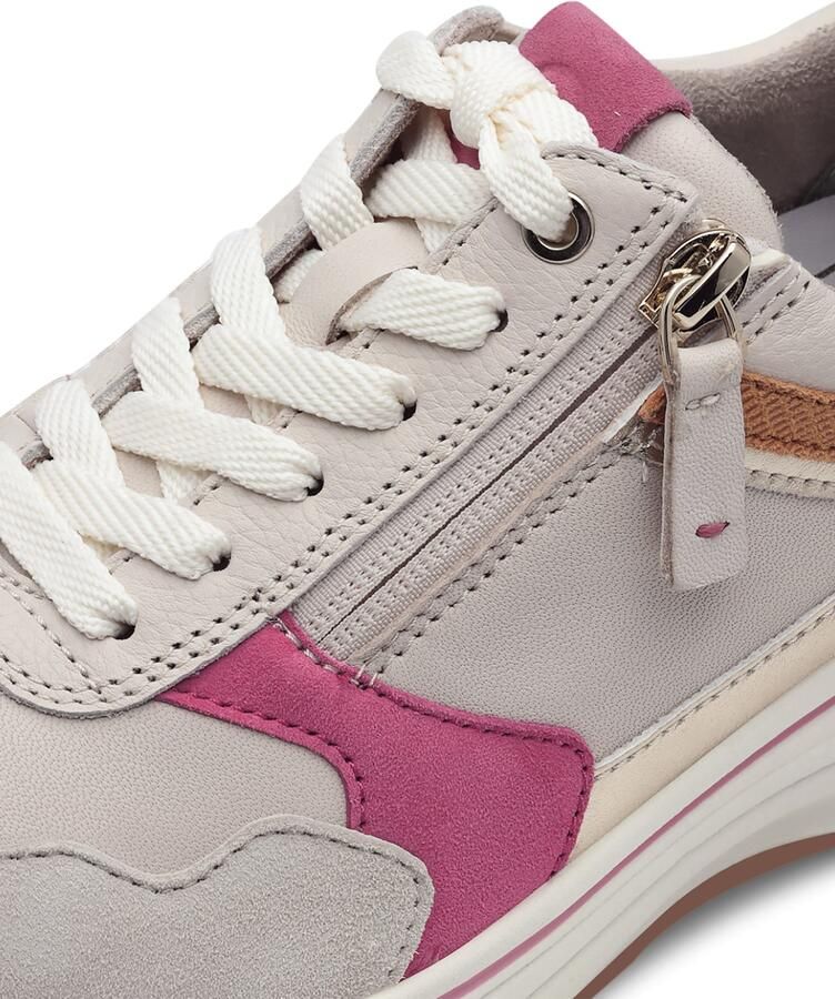 Tamaris Sneakers laag '1-23739-44 ' antraciet zilvergrijs oranje pink - Foto 2