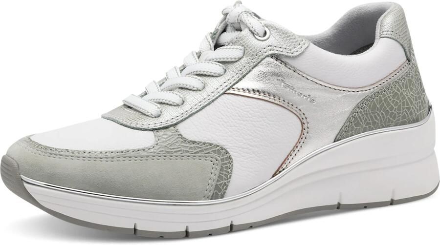 Tamaris Sneakers laag '1-23764-43' grijs wit - Foto 3