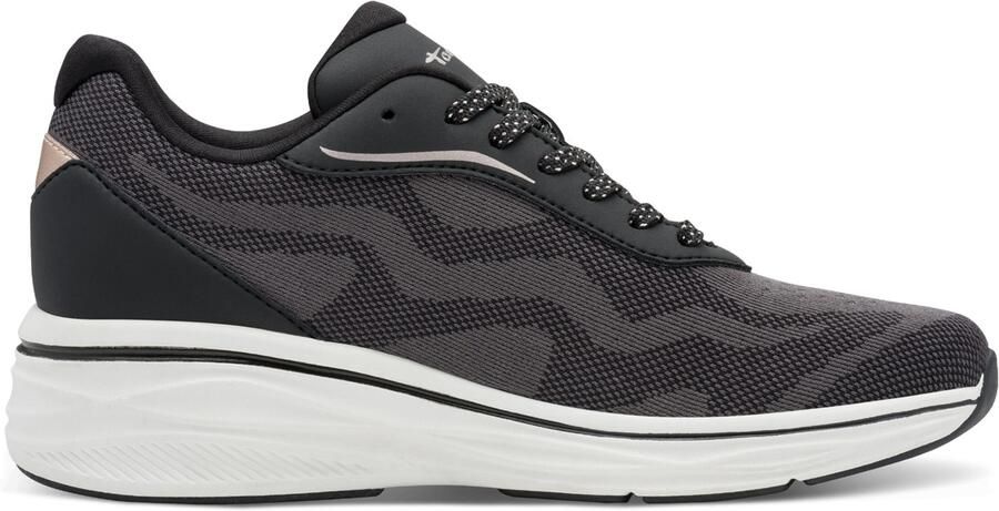 Tamaris Sneakers laag aardetinten zwart zilver