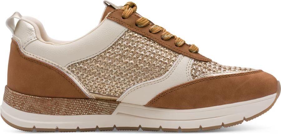 Tamaris Sneakers laag 'Almina' cognac goud zilver wit - Foto 4