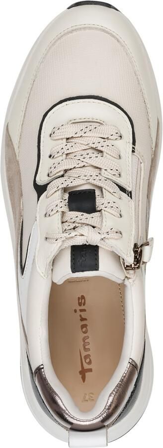 Tamaris Sneakers laag beige brokaat zwart - Foto 6