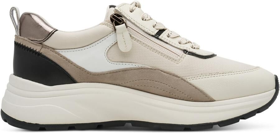 Tamaris Sneakers laag beige brokaat zwart - Foto 4