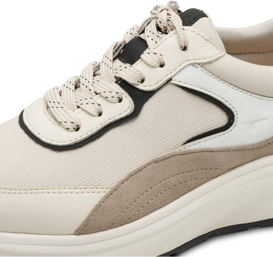 Tamaris Sneakers laag beige brokaat zwart - Foto 2