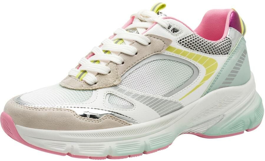 Tamaris Sneakers laag beige curry grijs wit - Foto 2
