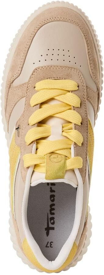 Tamaris Sneakers laag beige donkerbeige mosterd - Foto 3