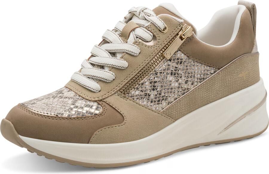 Tamaris Sneakers laag beige donkerbeige zwart wit - Foto 2