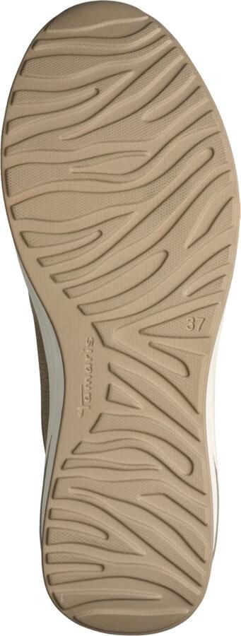 Tamaris Sneakers laag beige donkerbeige zwart wit - Foto 4