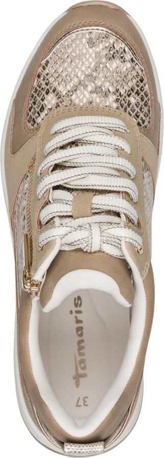 Tamaris Sneakers laag beige donkerbeige zwart wit - Foto 5