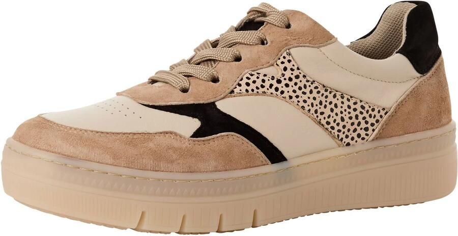 Tamaris Sneakers laag beige gemêleerd zwart - Foto 3
