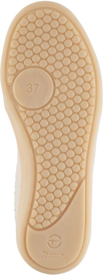 Tamaris Sneakers laag beige goud koraal - Foto 4