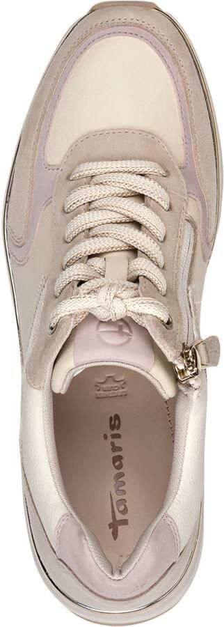 Tamaris Sneakers laag beige goud pastellila pastelroze - Foto 5