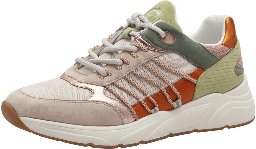Tamaris lage damessneaker 1-23762-44 608 dames M2376244 Orange Comb - Foto 3