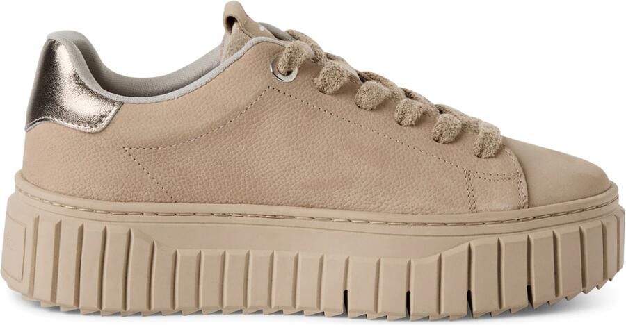 Tamaris Plateausneakers vrijetijdsschoen lage schoen veterschoen met contrast bies - Foto 4