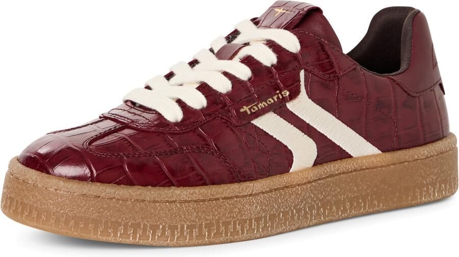 Tamaris Sneakers laag bordeaux natuurwit - Foto 3