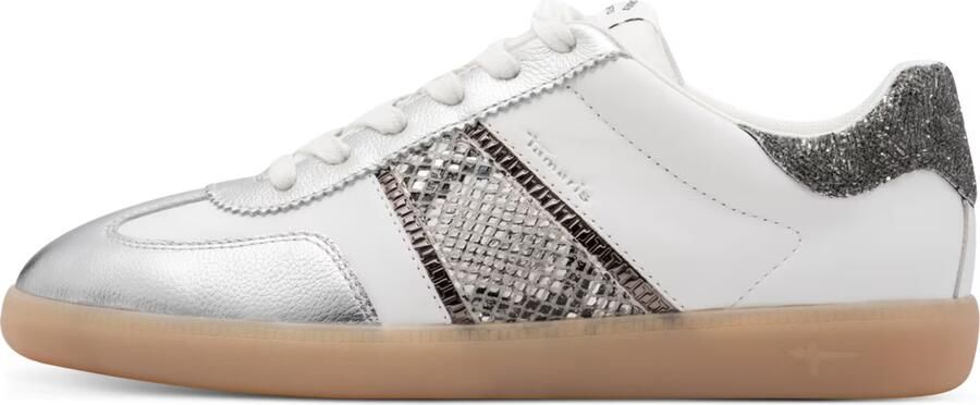 Tamaris Sneaker 1-23624-43 171 dames lage damesschoenen leer M2362443 wit zilver - Foto 4
